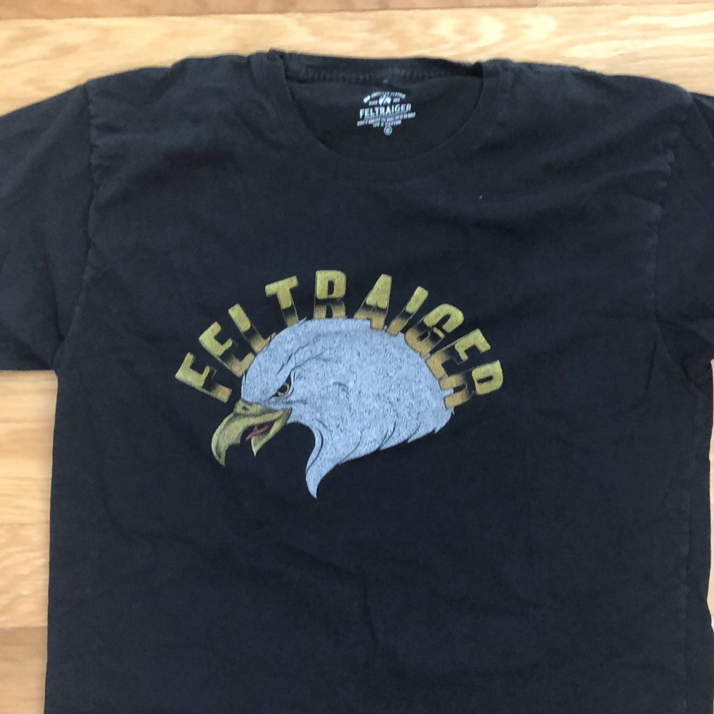 Feltraniger Eagle Black Cotton T-Shirt Men's